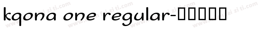 kqona one regular字体转换